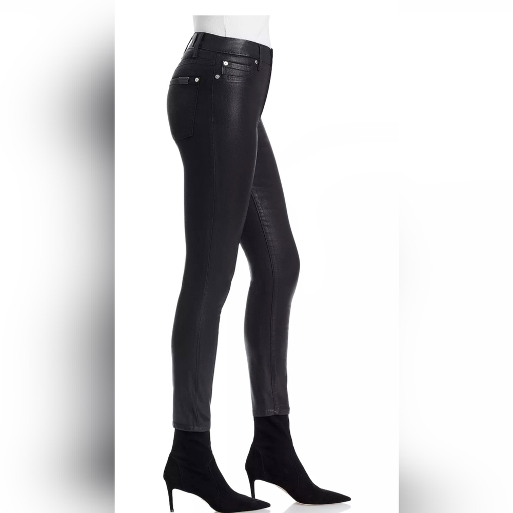 faux LEATHER JEANS with TUMMY CONTROL 🖤 SEVEN 7 JEANS black BRAND NEW
